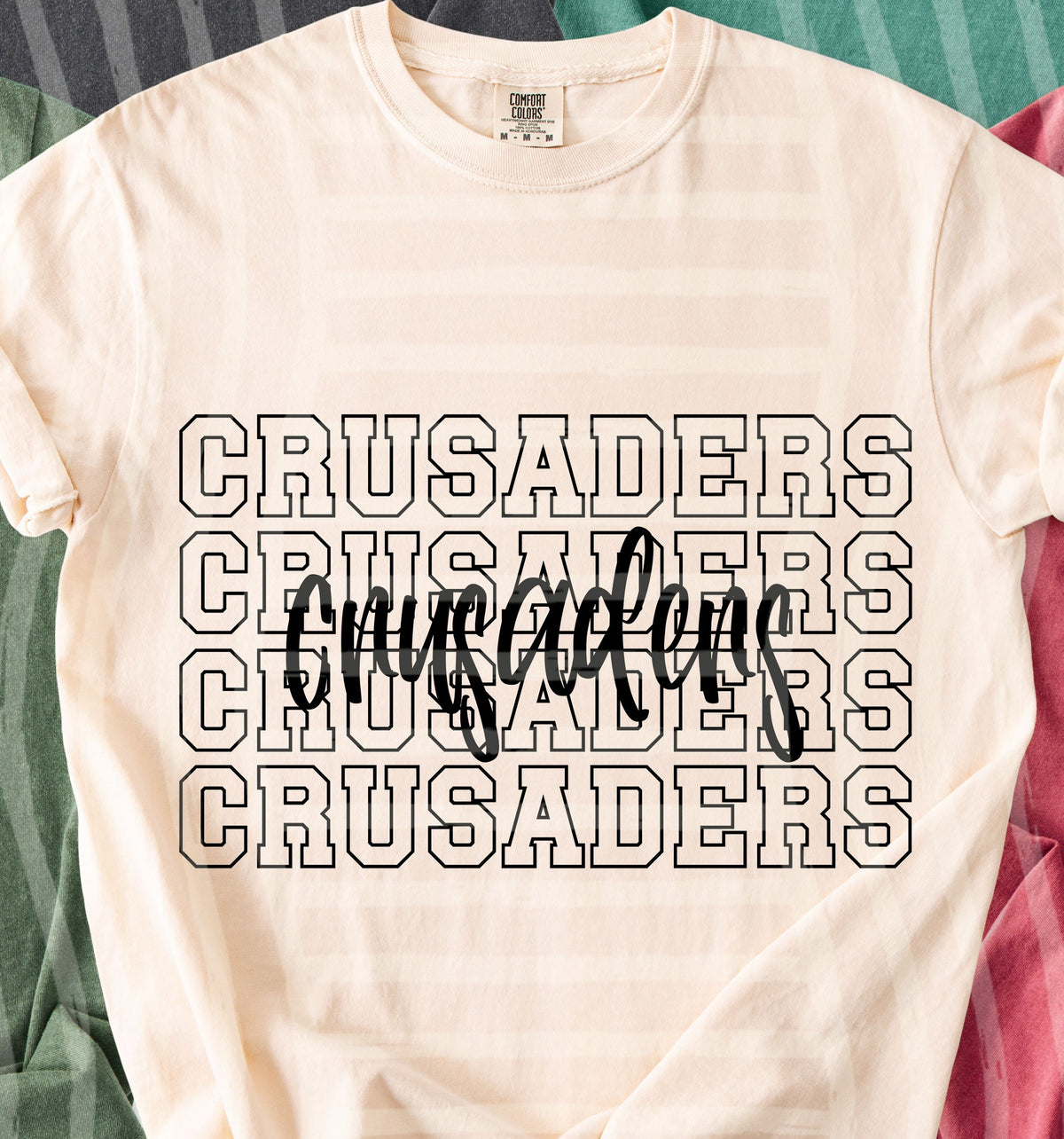 crusaders simple stacked outlines (Caplinger) DTF Transfer