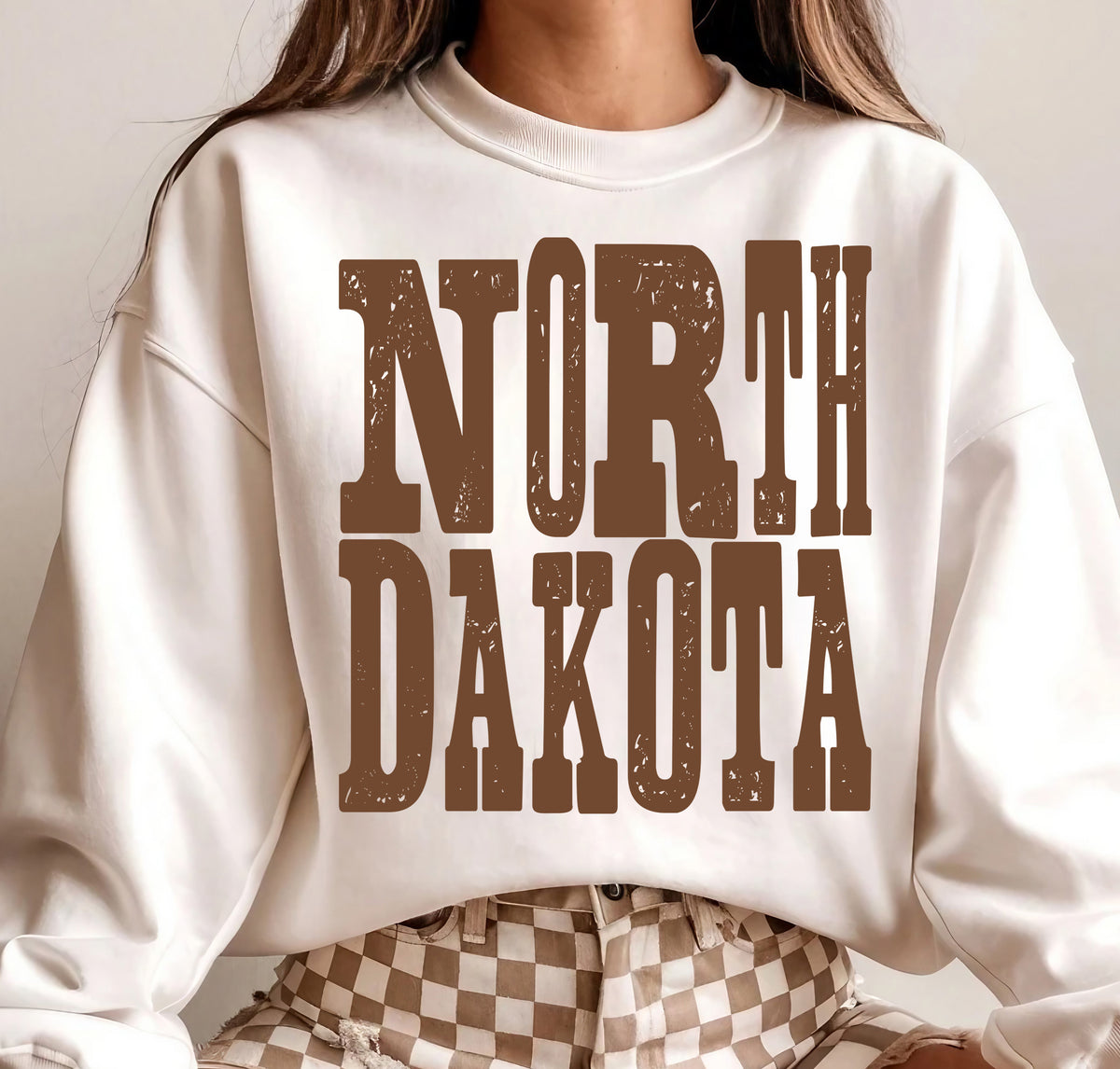 North Dakota Brown Grunge (S&G) DTF Transfer