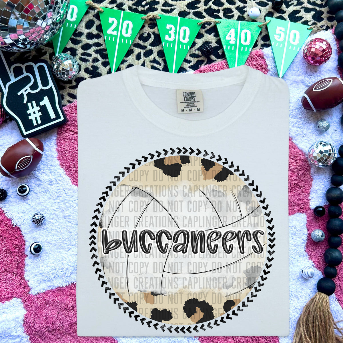 Buccaneers volleyball background (Caplinger) DTF transfer