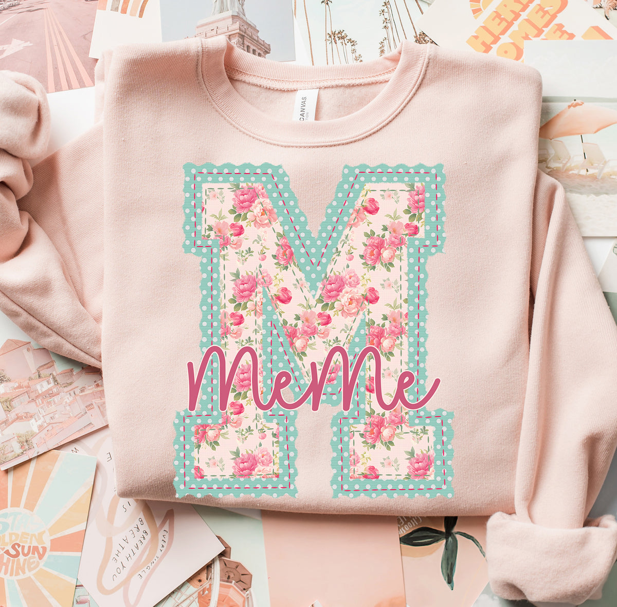 MeMe Sweet Vintage Name (S&G) DTF Transfer