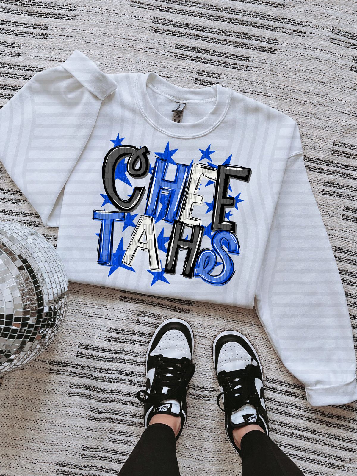 cheetahs black and blue with blue stars (caplinger) DTF Transfer