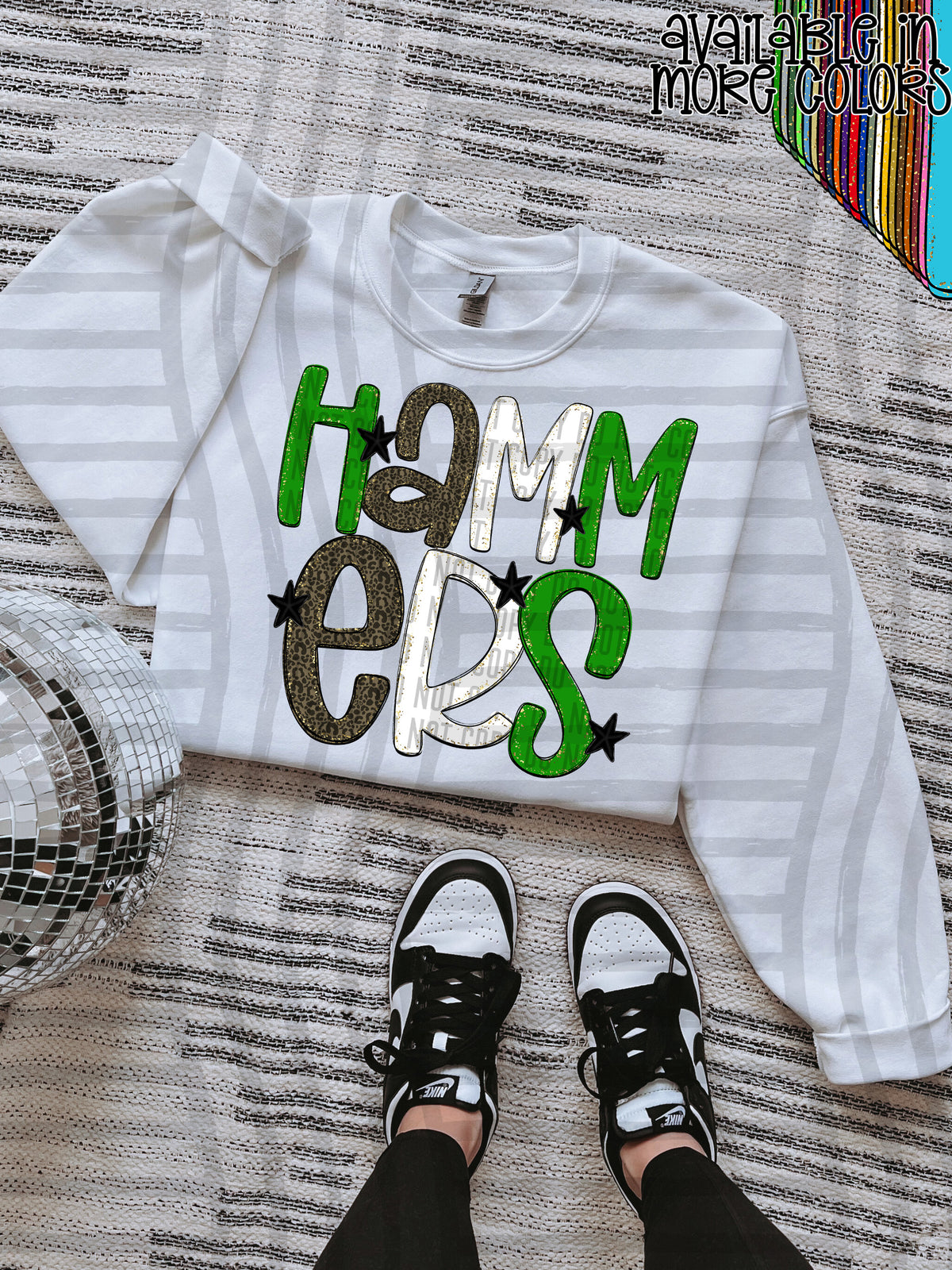 green, gray and white, hammers stacked (Caplinger) DTF Transfer