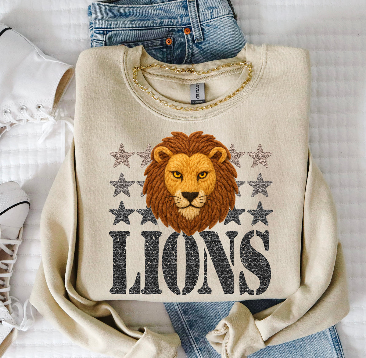 Lions Yarn Mascot (S&G) DTF transfer