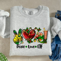 Peace Love Elf-38698-DTF transfer