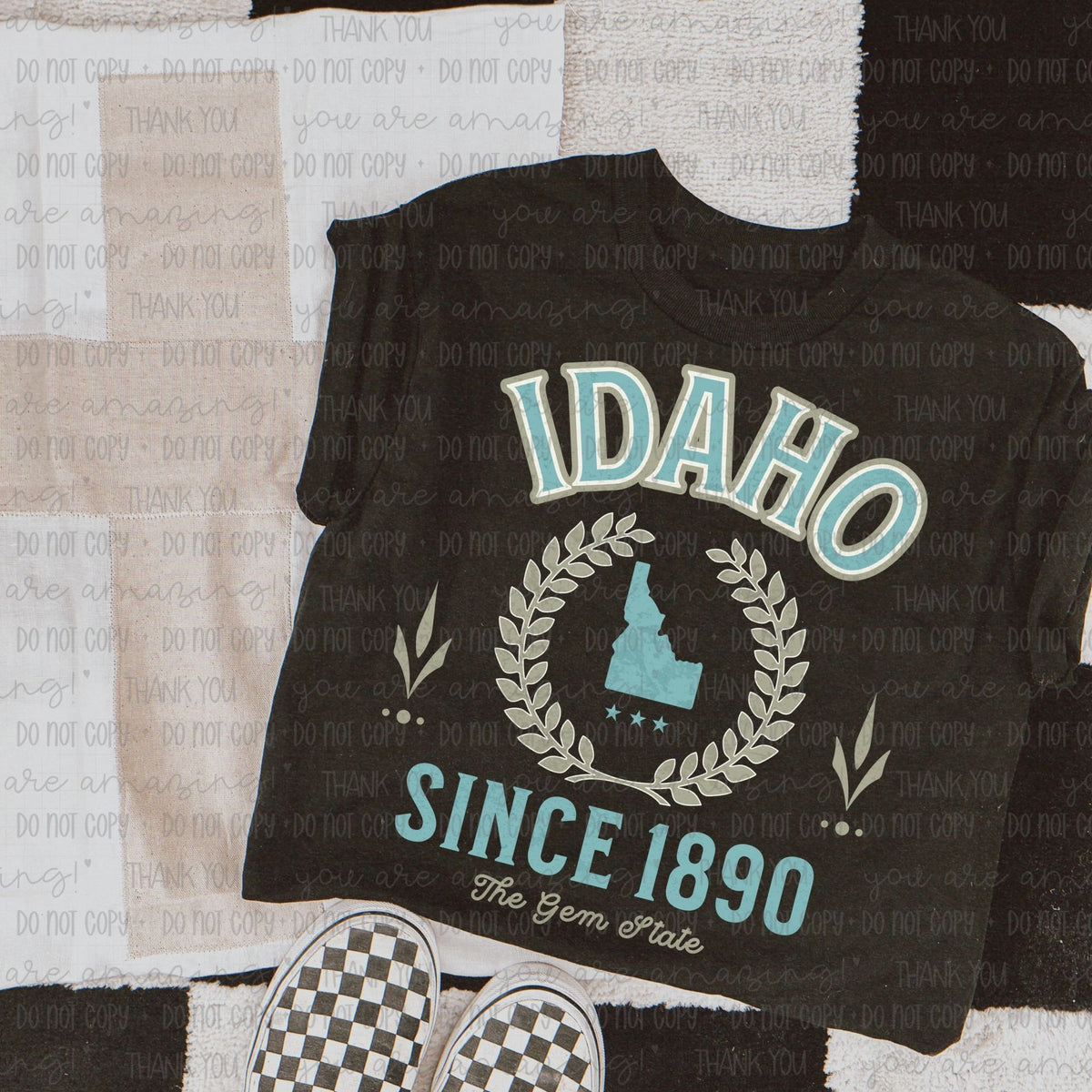 Teal Varsity Letter States (OHDD) DTF transfers