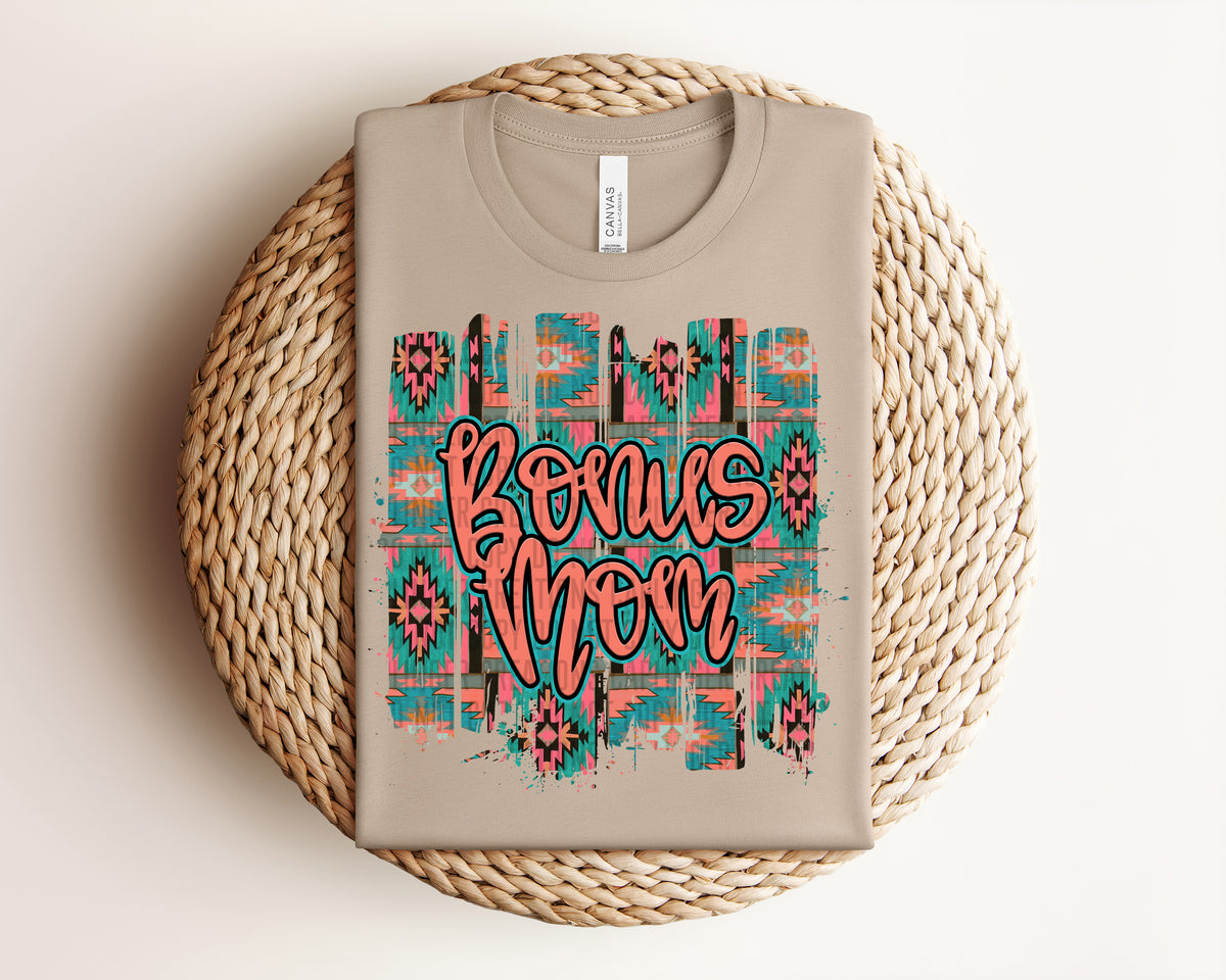 Bonus Mom Aztec Brushstrokes (Caplinger) DTF transfer