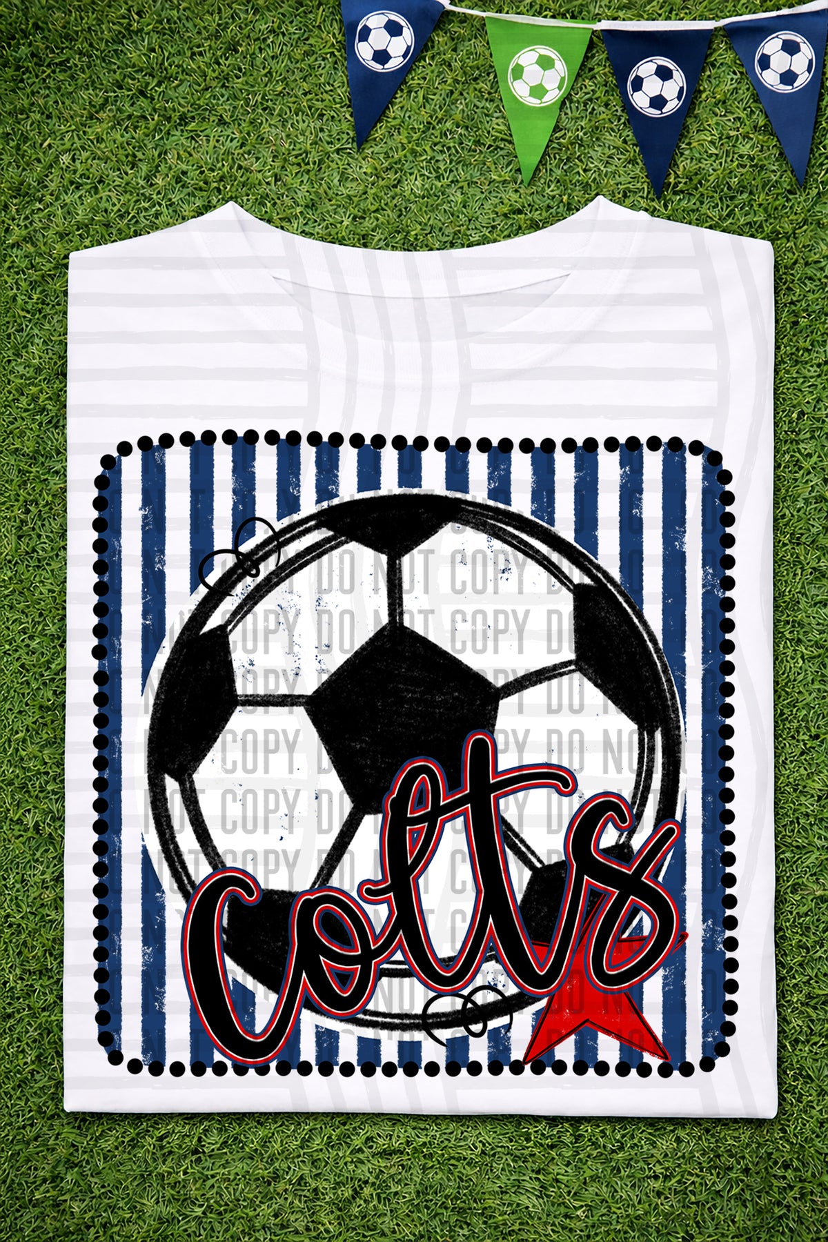 Colts RWB Framed (Caplinger) DTF transfer