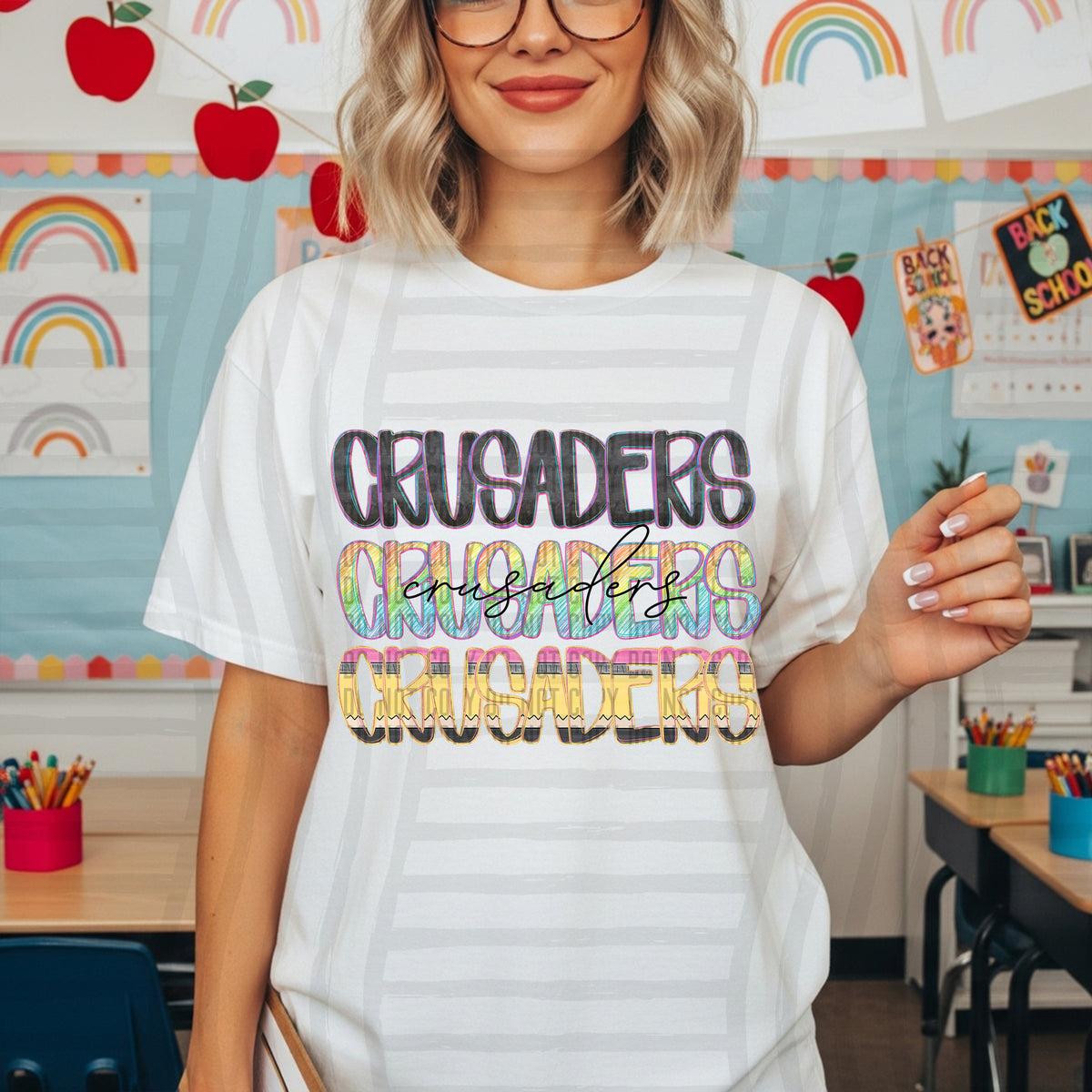 crusaders crayon cutie stacked (Caplinger) DTF Transfer