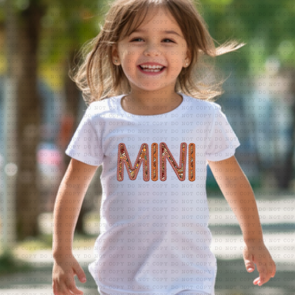 Mini (Faux embroidery, leaves) 3511 DTF TRANSFER