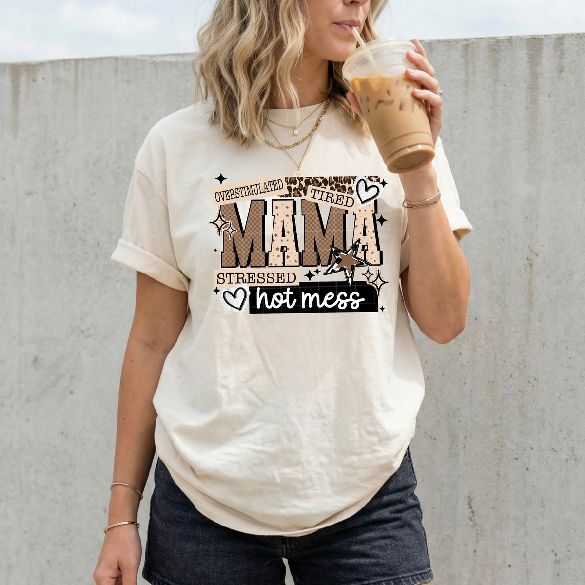 Mama hot mess leopard (CSC) DTF Transfer
