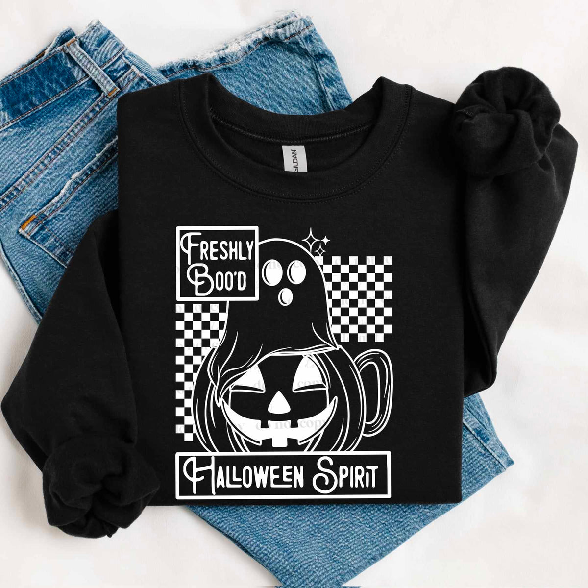 Freshly boo’d Halloween spirit WHITE (CSC) 60140 DTF transfer