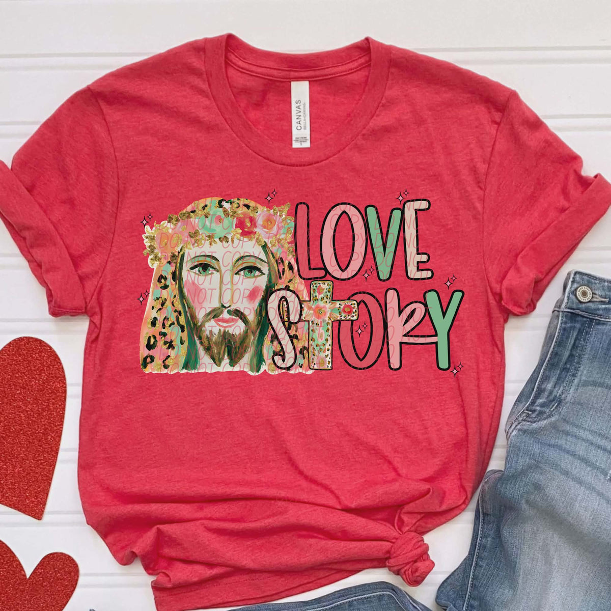 Love Story jesus (city) DTF transfer