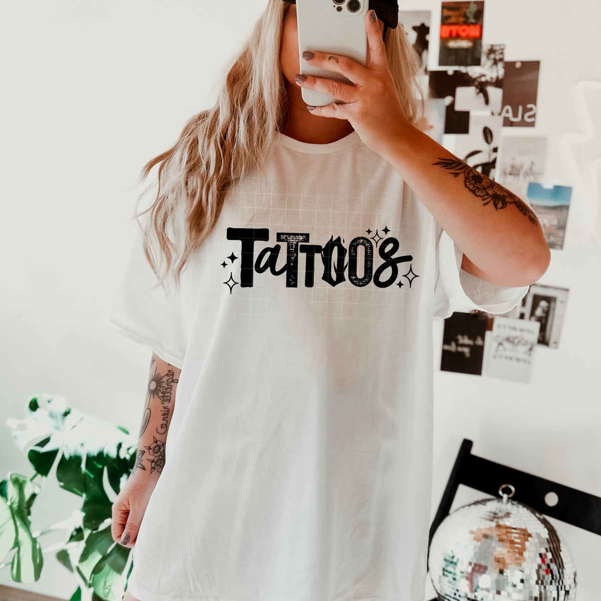 Tattoos different fonts BLACK (csc) DTF transfer