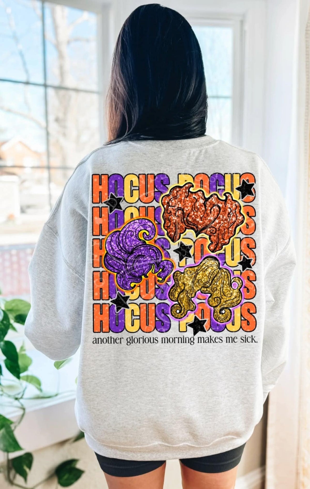 Hocus Pocus Glitter Witch Heads (lyttle) DTF transfer