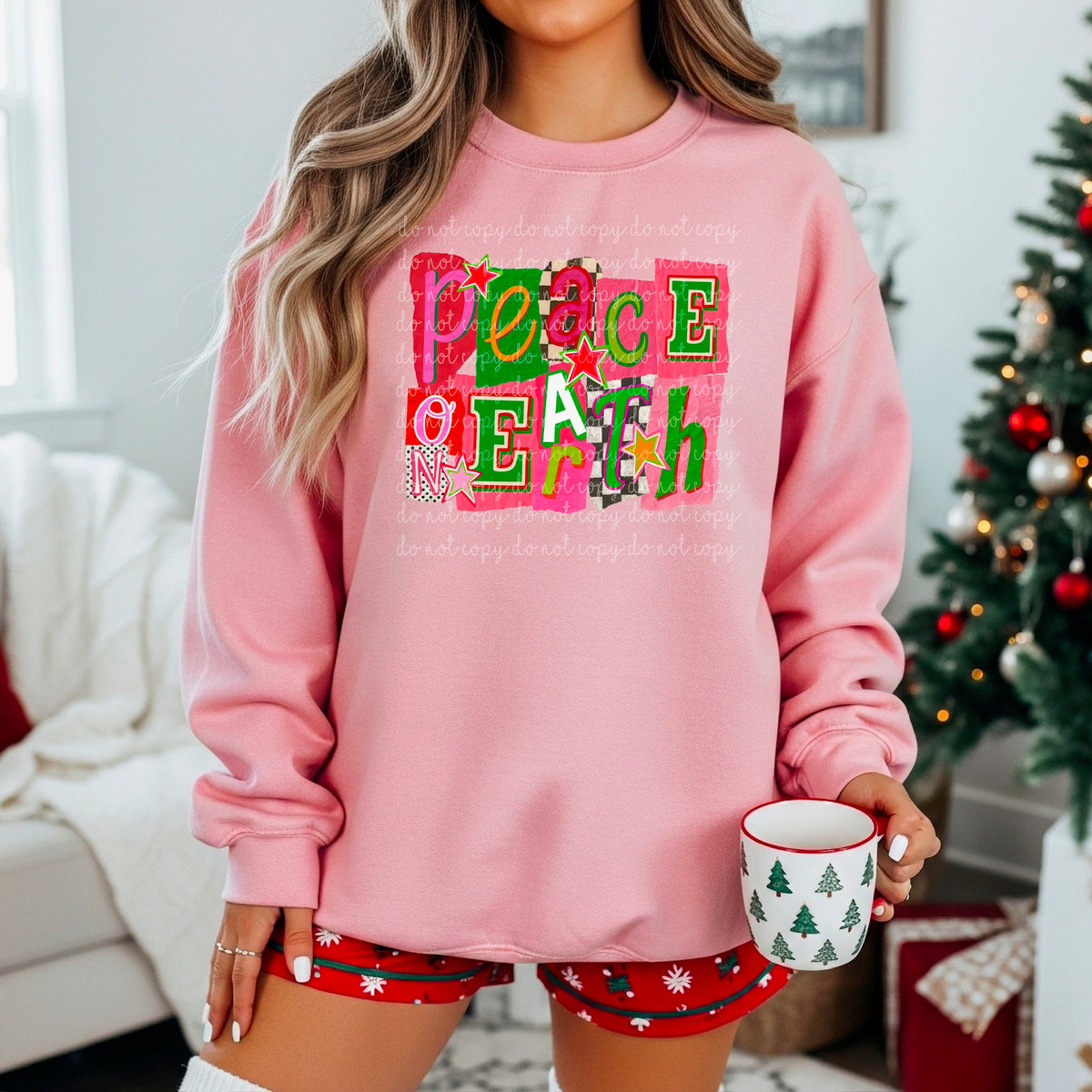 Peace on Earth magazine font 117527 DTF TRANSFER