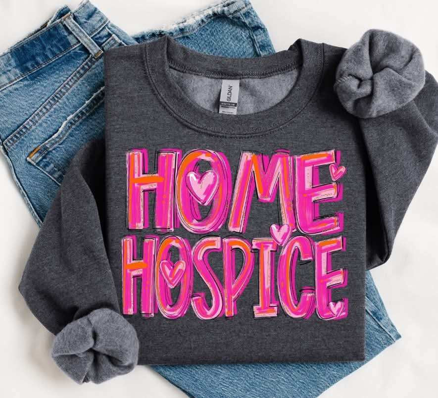 Home hospice pink brushstroke (S&G) 79656 DTF transfer