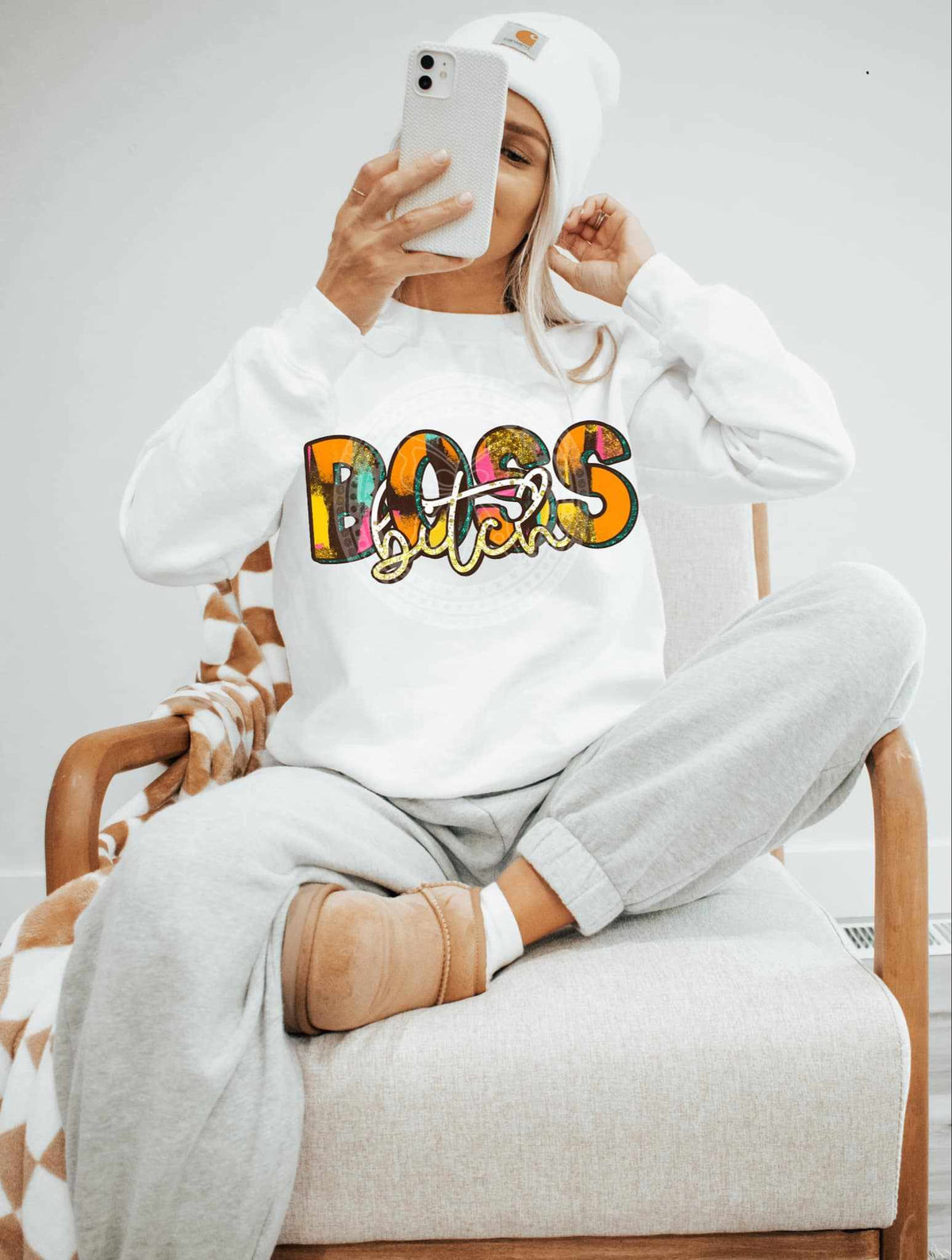 Boss bitch brushstroke (C’s) 84082 DTF transfer