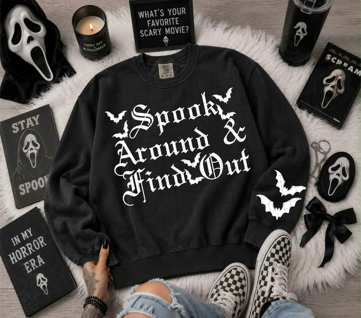 Spook around and find out WHITE (Linda) DTF Transfer