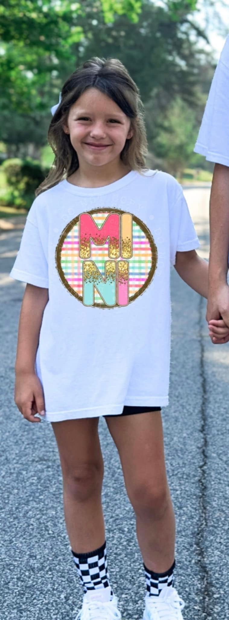 Mini colorful plaid circle 93126 DTF transfer
