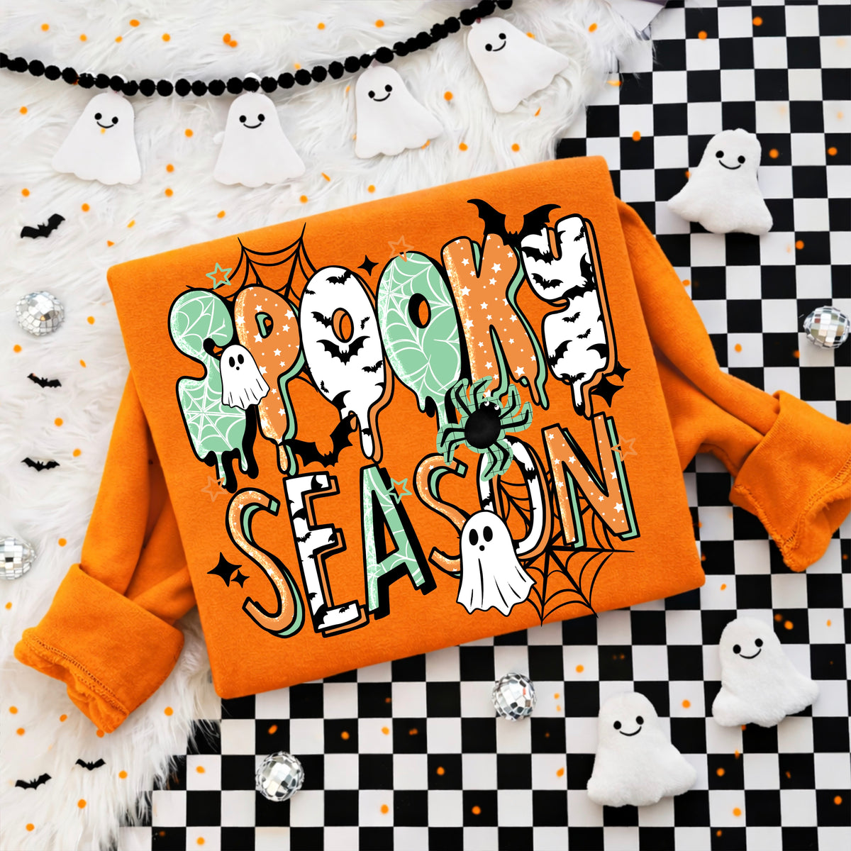 Spooky season drip (mint and orange) (CSC) DTF Transfer