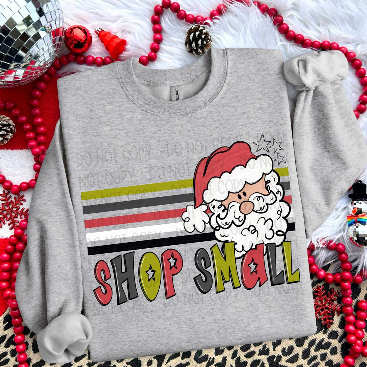 Shop small Santa retro lines (SW) 65446 DTF transfer