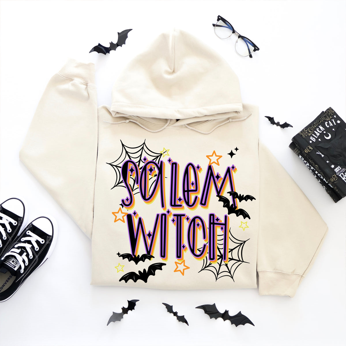 Salem witch (purple orange green) (black) (CSC) DTF Transfer