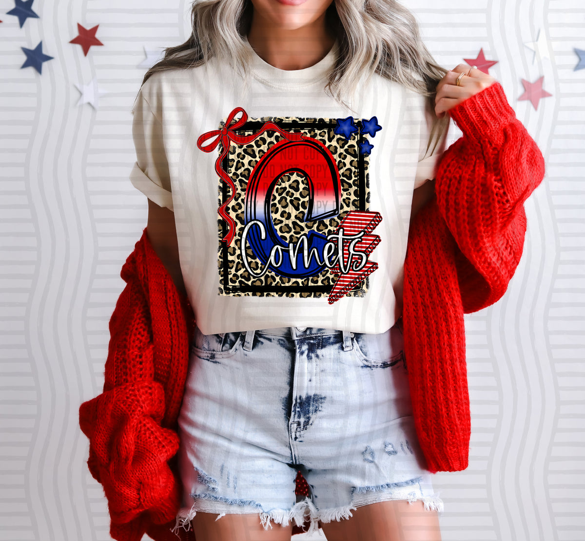 Comets Star-Spangled Sass Mascots (Caplinger) DTF transfer