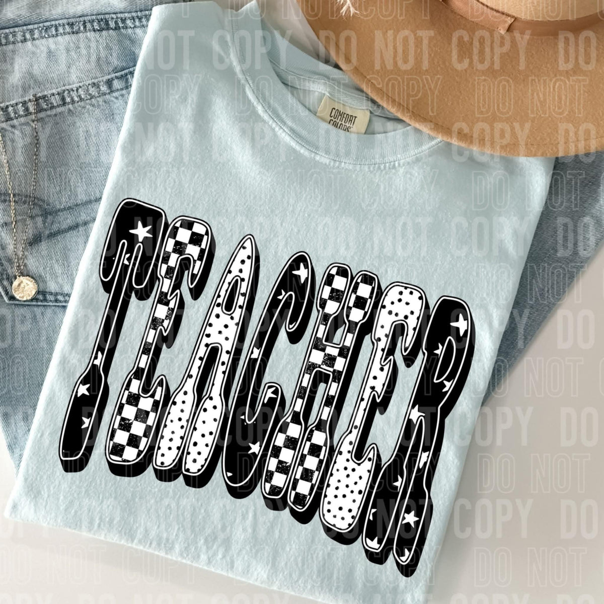 Teacher black and white (SBB) 109879 DTF transfer