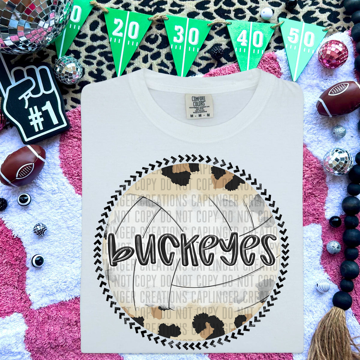 Buckeyes volleyball background (Caplinger) DTF transfer