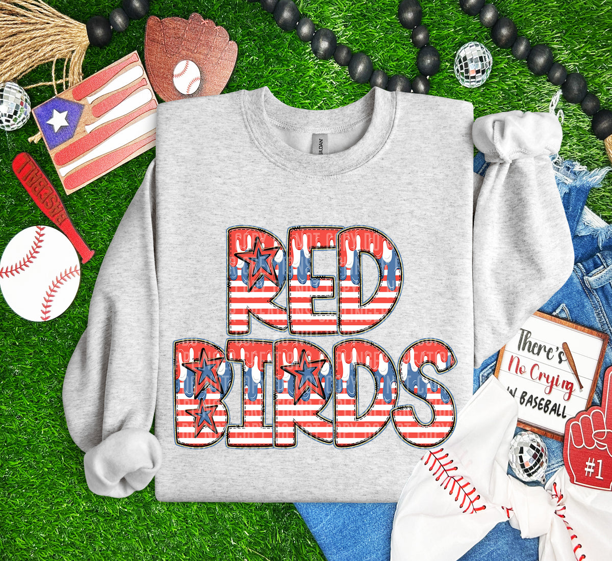 Redbirds drip (Caplinger) DTF transfer