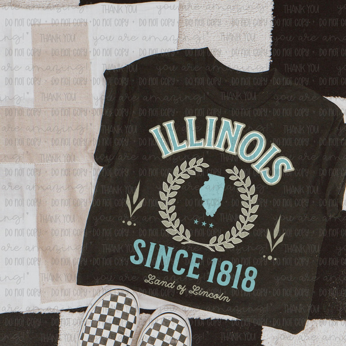 Teal Varsity Letter States (OHDD) DTF transfers