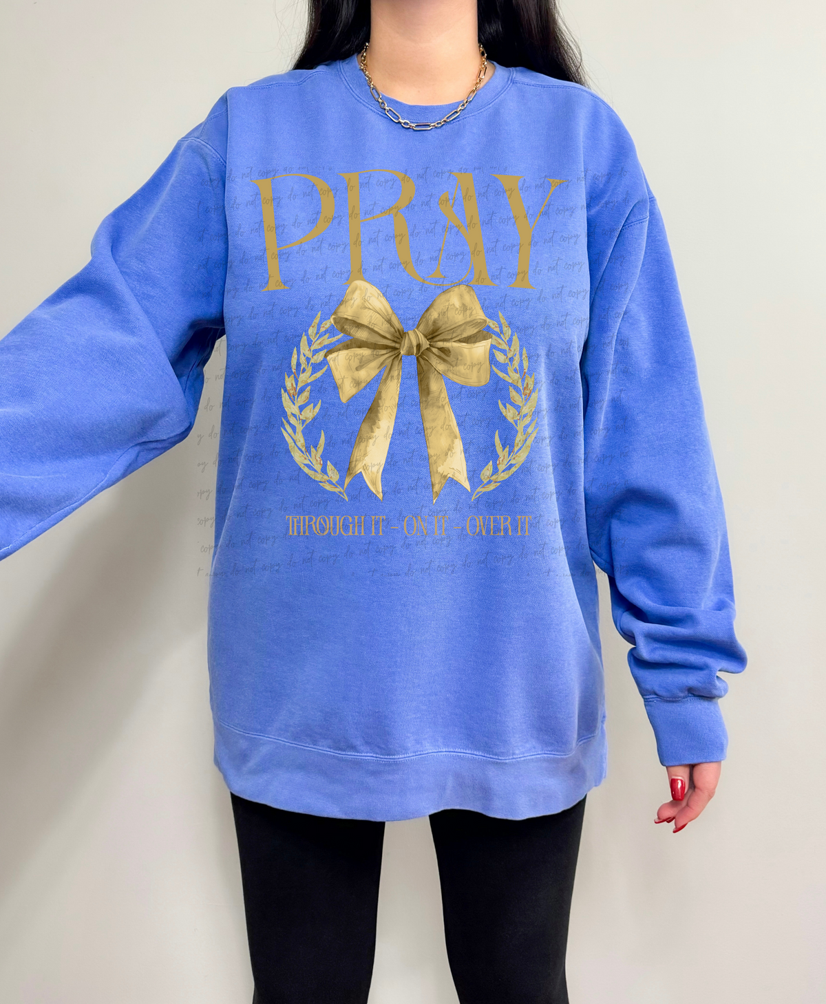 Pray gold ribbon 28921 DTF Transfer