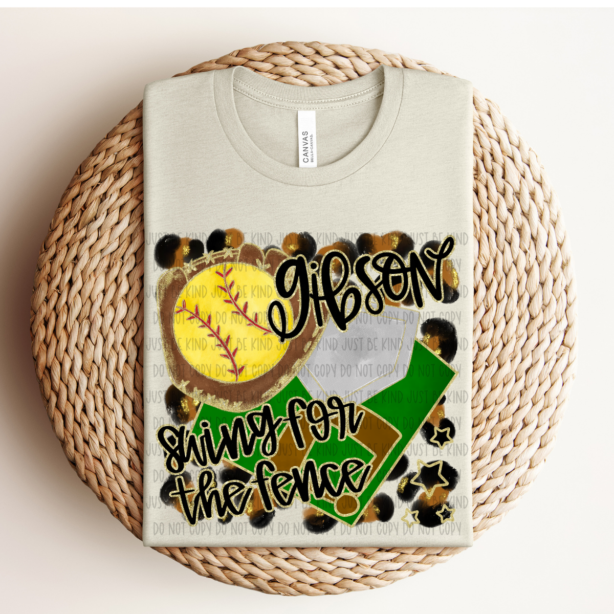 Softball Gibson For The Fence (Caplinger) 83474 DTF Transfer