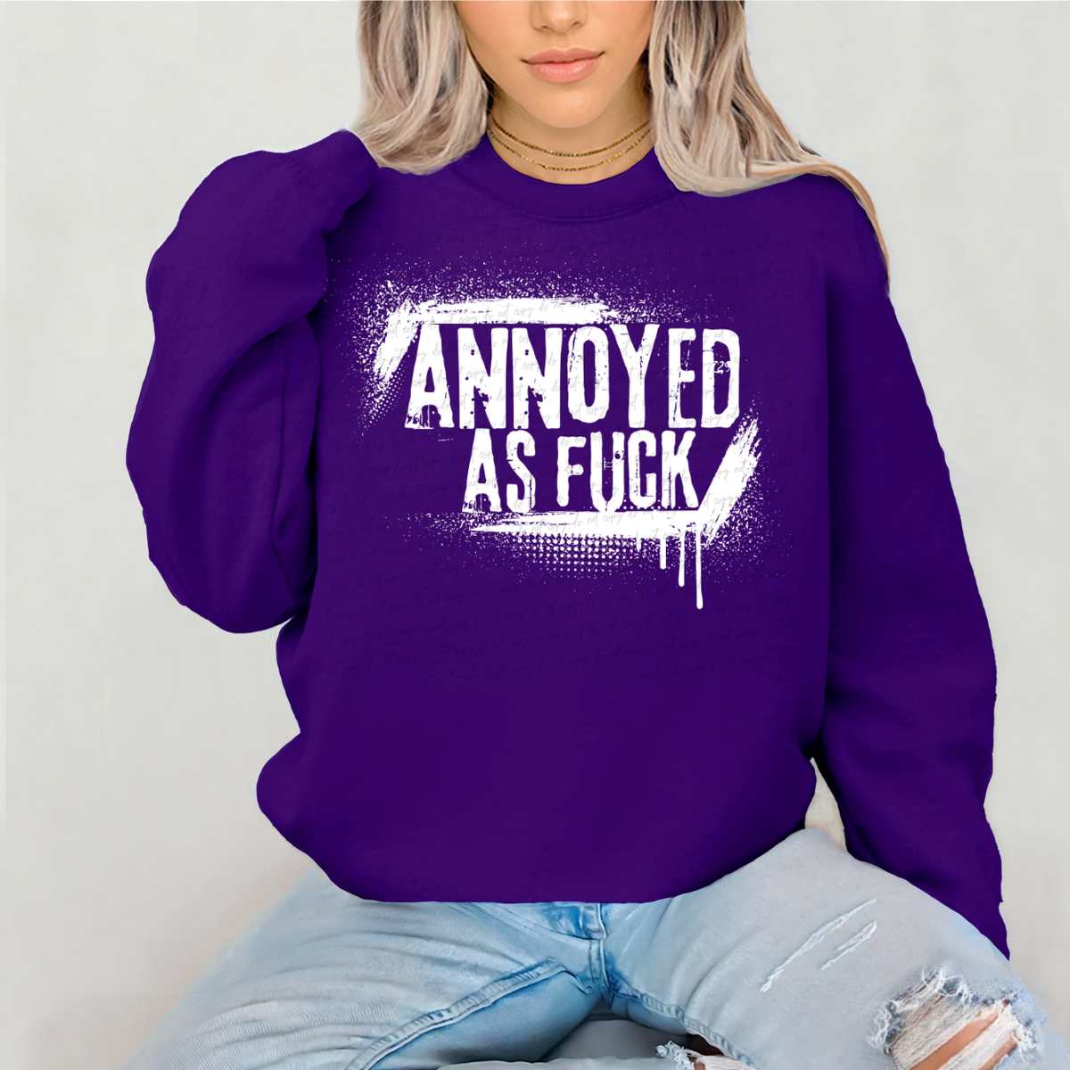 Annoyed As Fuck (WHITE) 68611 DTF Transfers