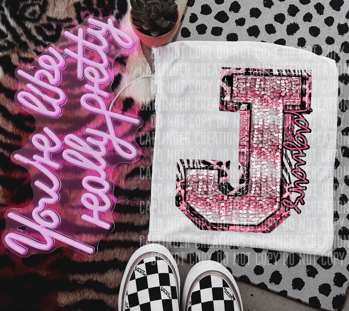 Jaguars wild and pink (Caplinger) DTF transfer