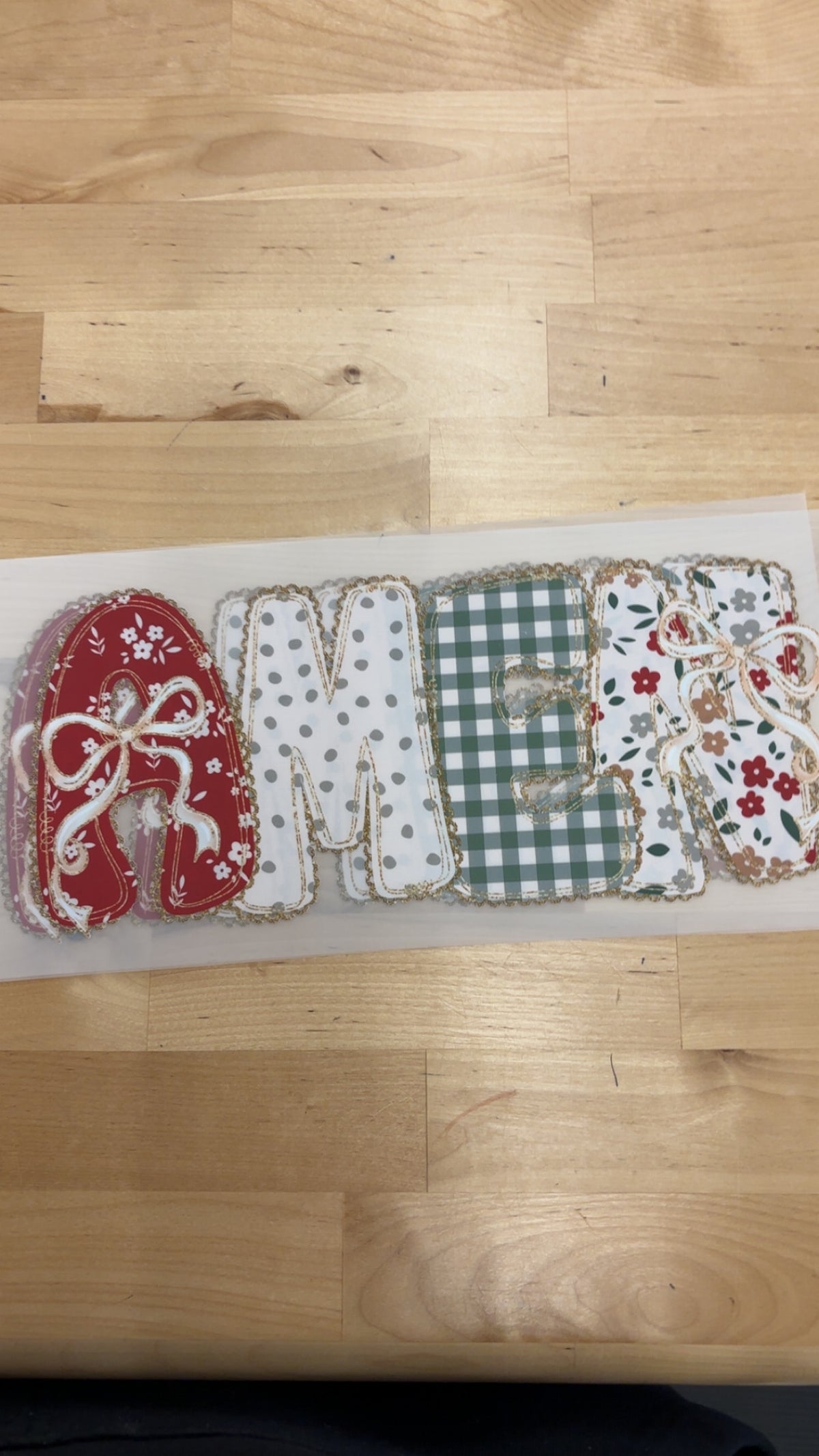 Amen lace adult size overprints