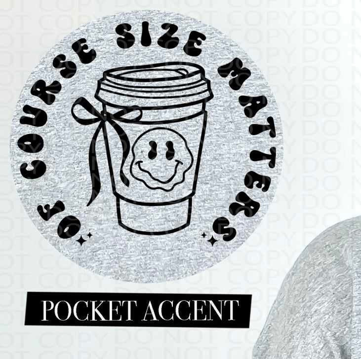Of course size matters BLACK pocket (HW) 73536 DTF transfer