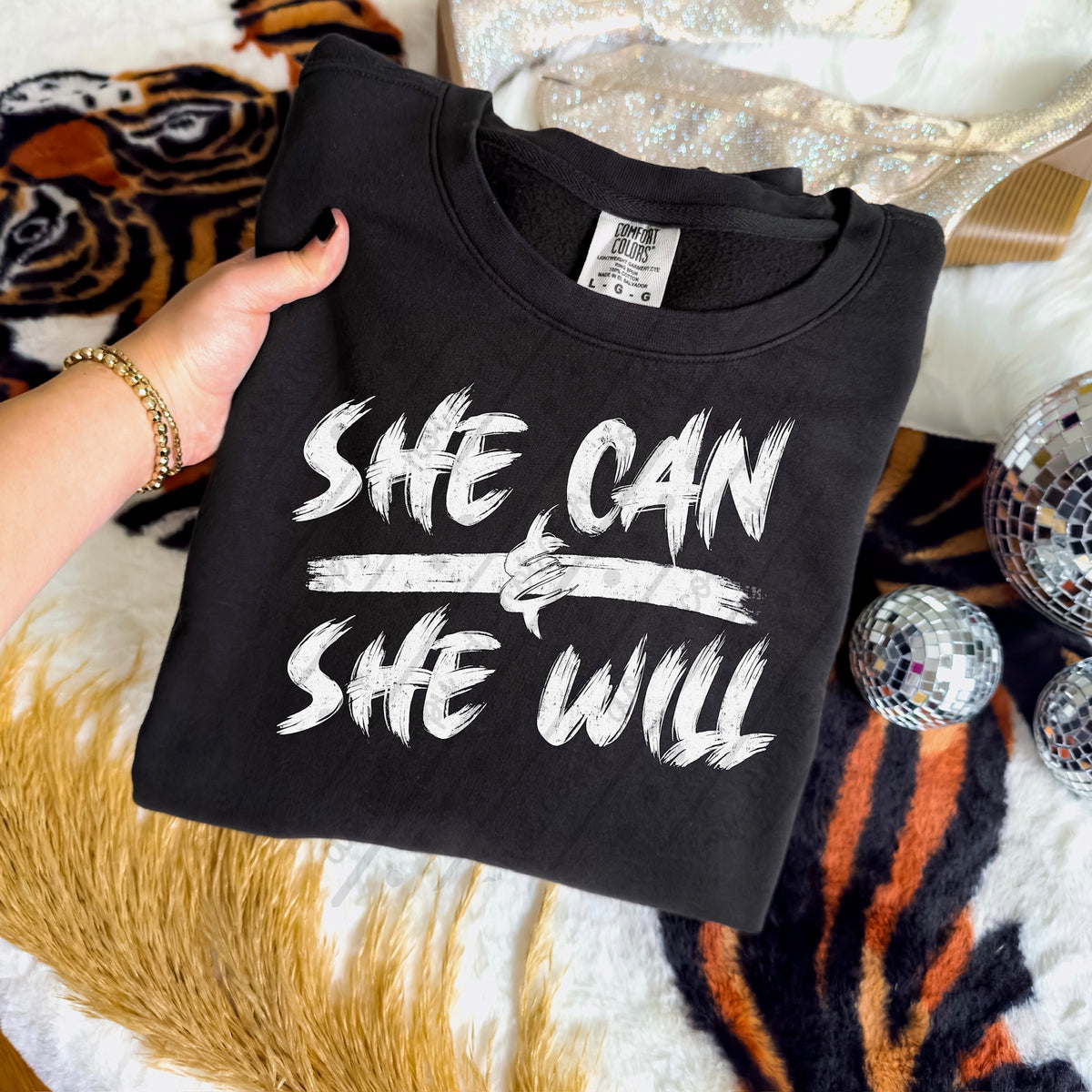 She can and she will WHITE (scarlow) DTF transfer