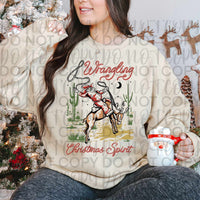 Wrangling Christmas Spirit (all color) starlight 56258 DTF transfer