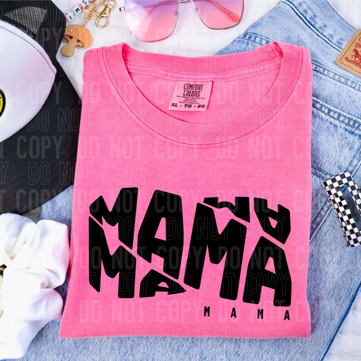 Mama blacked twisted font (SBB) 94080 DTF transfer