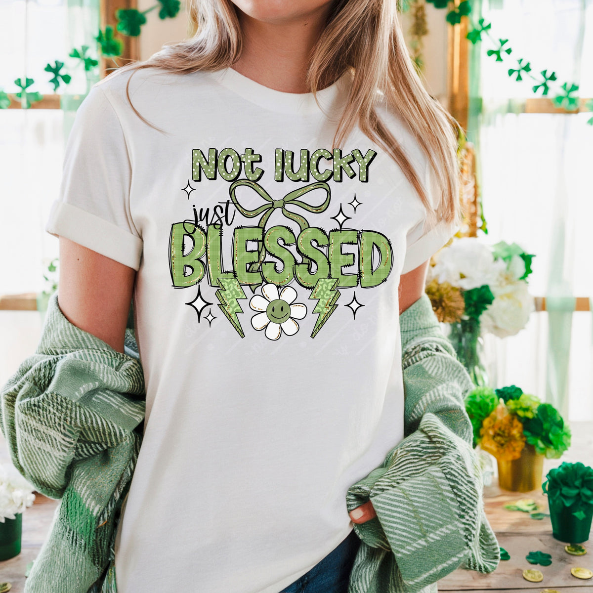 Not lucky just blessed (exclusive) DTF Transfer