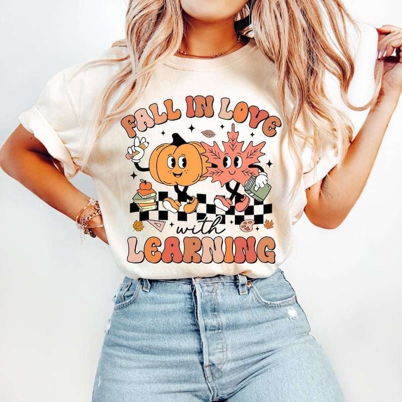 Fall in love with learning 62158 DTF transfer