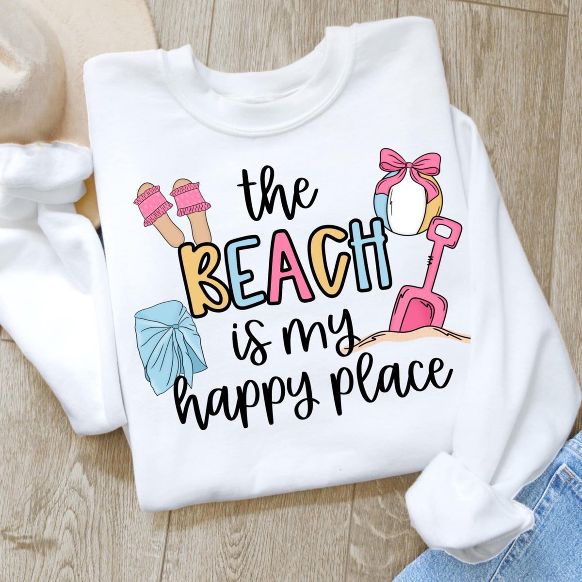 The beach is my happy place (CMD) 92217 DTF transfer