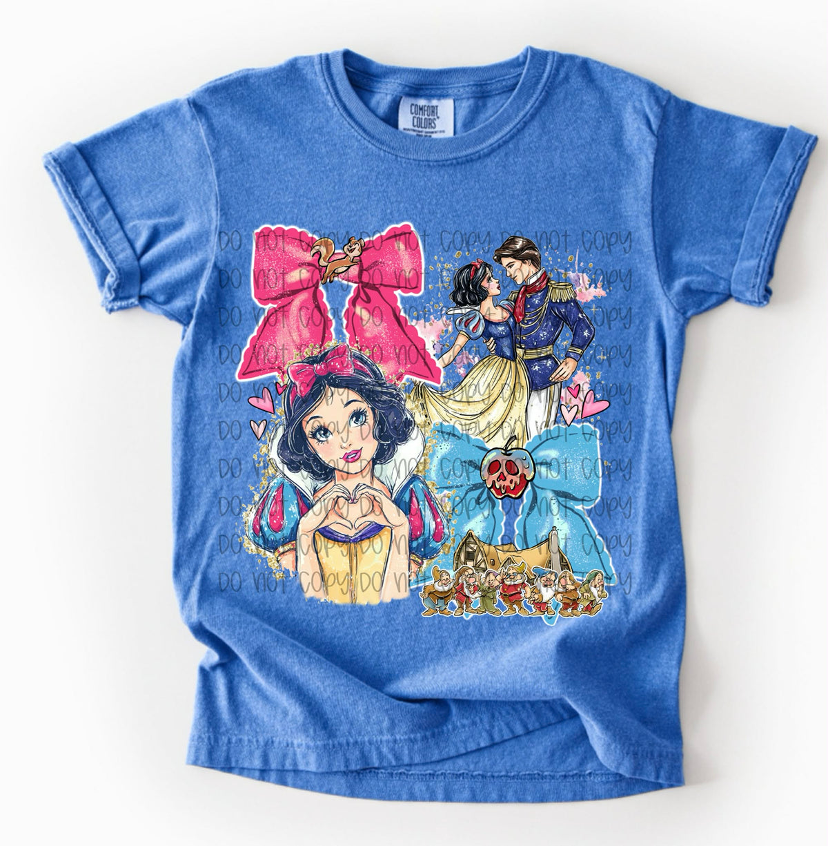 Princess red and blue bows (SSD) DTF Transfer