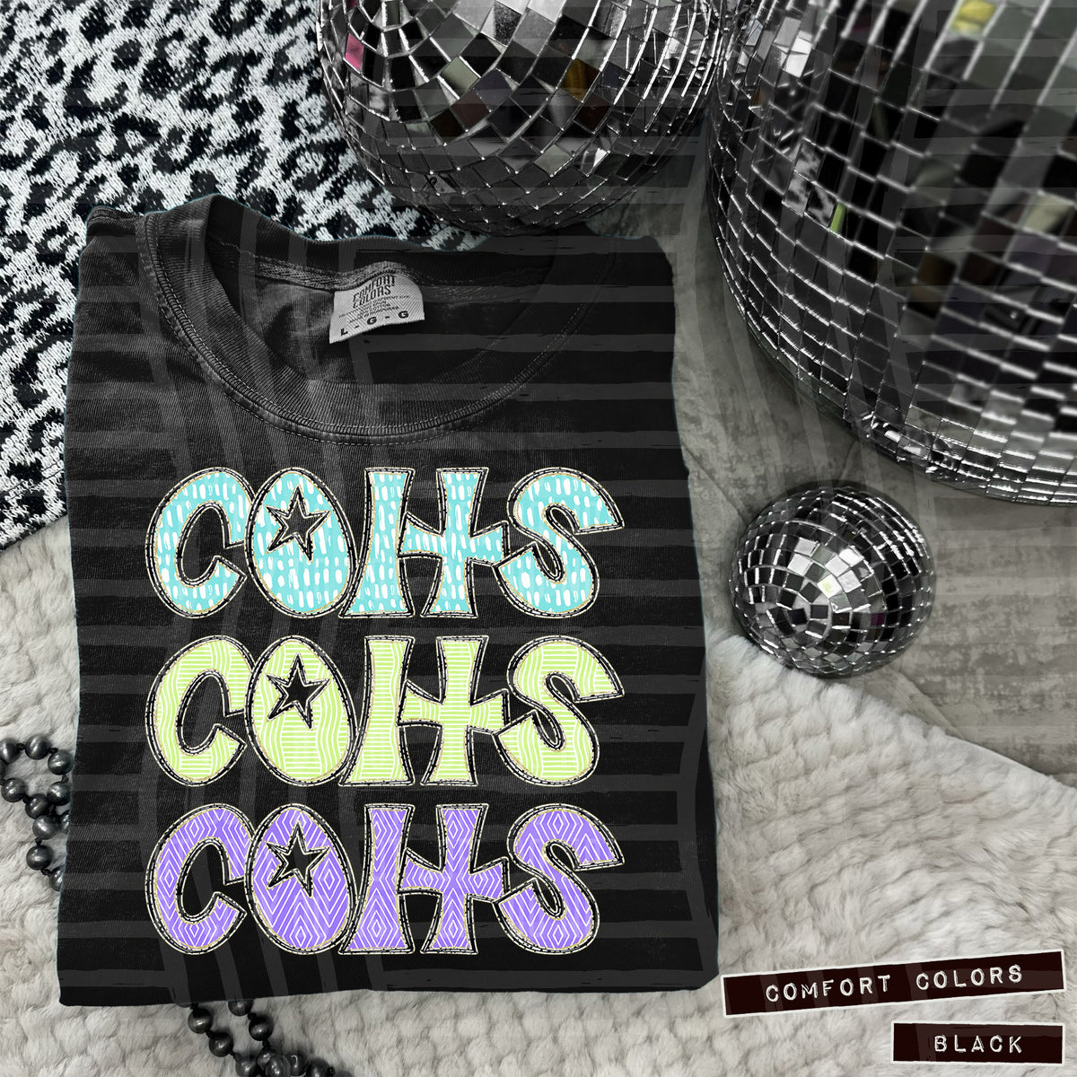 Colts Pastel Star Stacked (Caplinger) 101580 DTF transfer