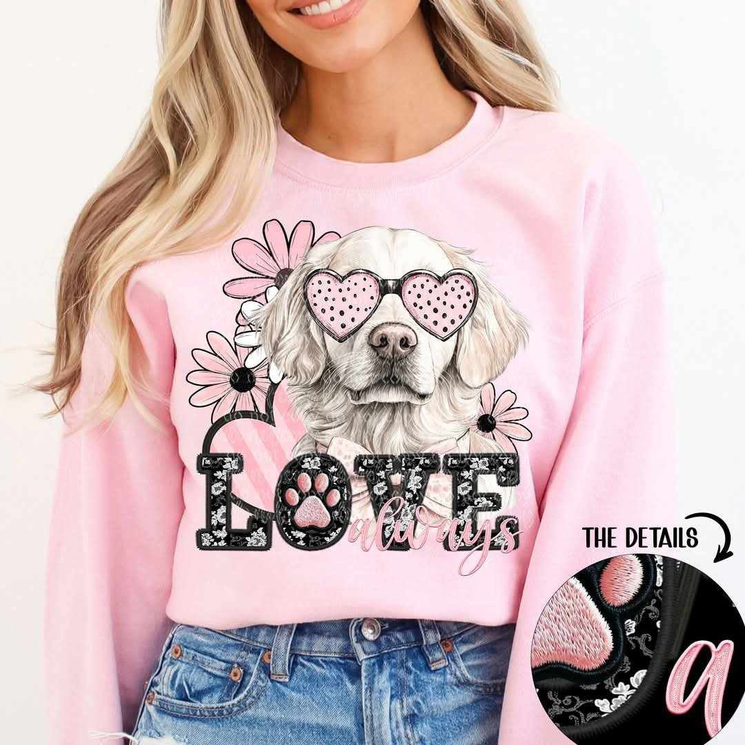 Love always golden retriever (TTD) 80794 DTF transfer