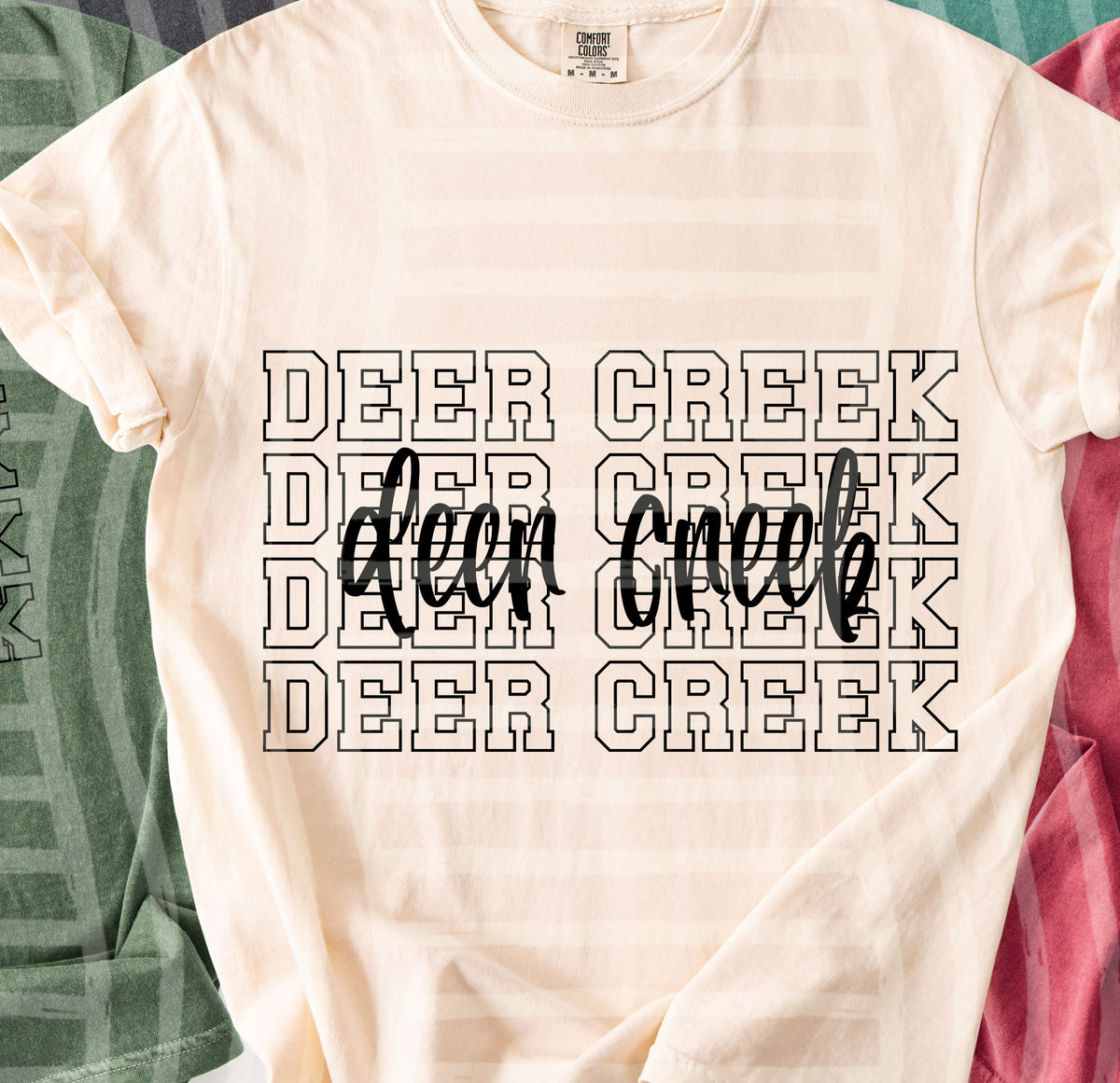 deer creeks simple stacked outlines (Caplinger) DTF Transfer