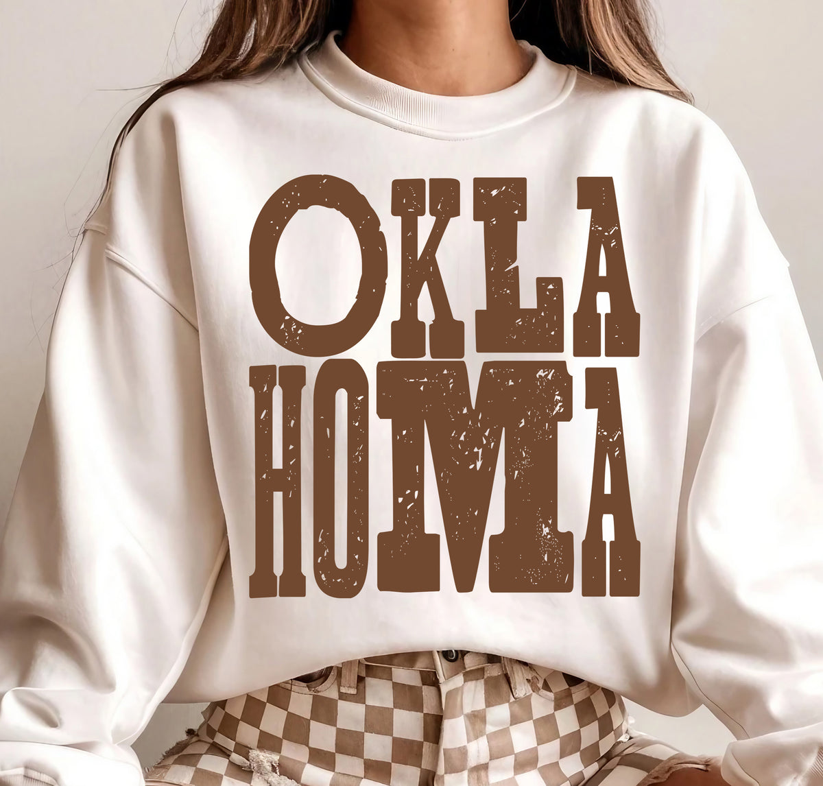 Oklahoma Brown Grunge (S&G) DTF Transfer