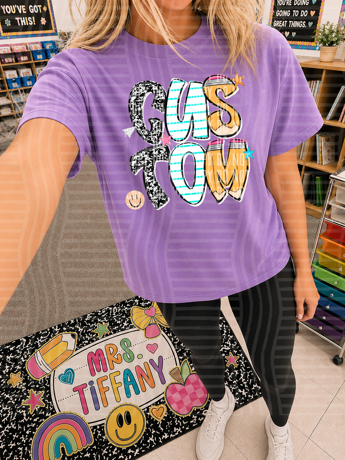 customs pencil paper font (CAPLINGER) DTF Transfer