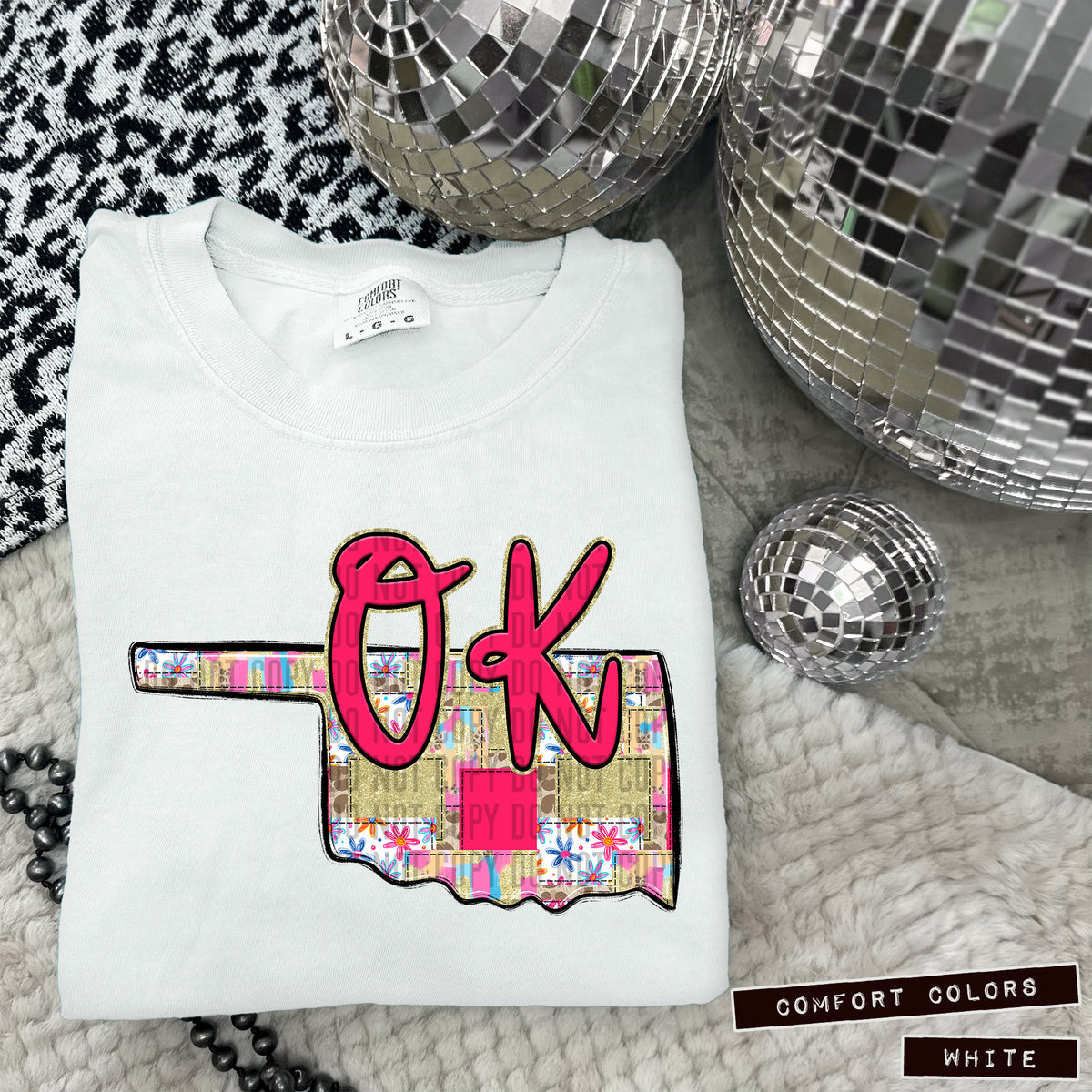 Pink Patch states DTF transfers